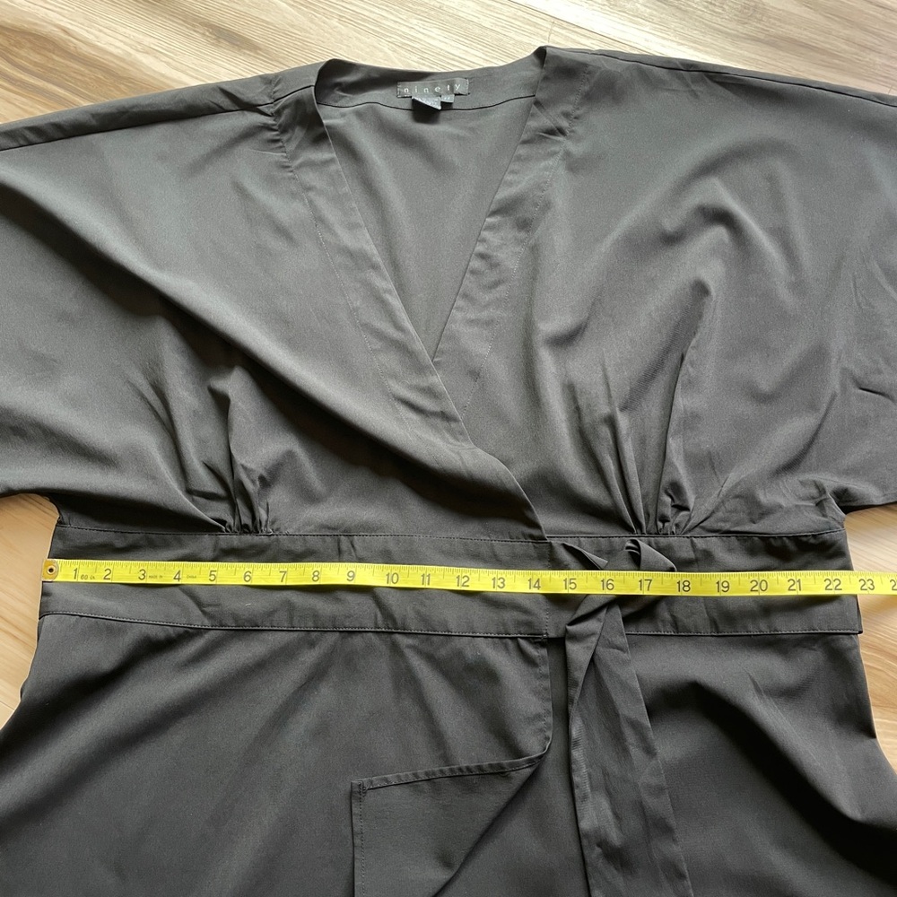 Ninety Charcoal Black Kimono Style Blouse Size 2X - Picture 3 of 7